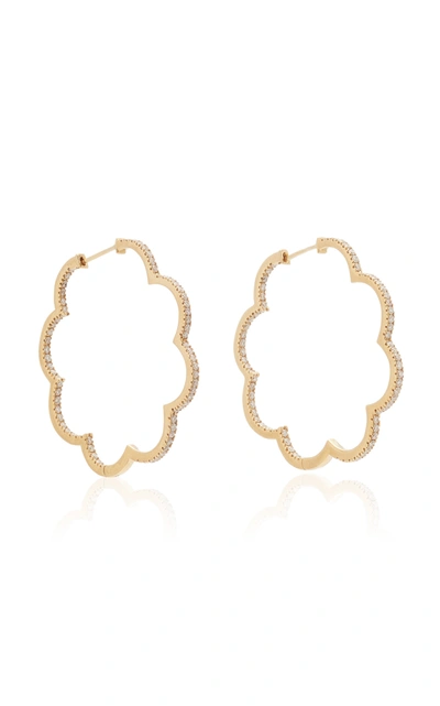 Shop Ashley Mccormick Women's Amelie 18k Gold And Diamond Hoop Earrings