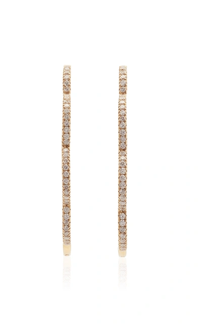 Shop Ashley Mccormick Women's Amelie 18k Gold And Diamond Hoop Earrings