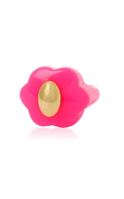 Shop La Manso Bouganvillea Resin Ring In Pink