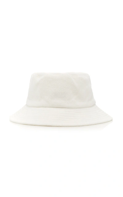 Shop Avenue Terry Cotton Bucket Hat In White