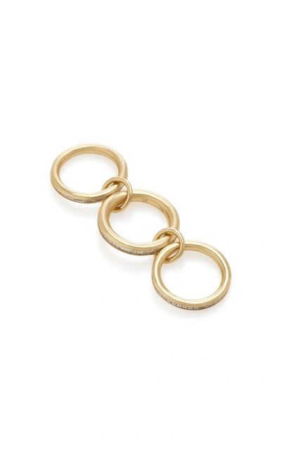 Shop Spinelli Kilcollin Manava Set-of-three 18k Gold Diamond Rings