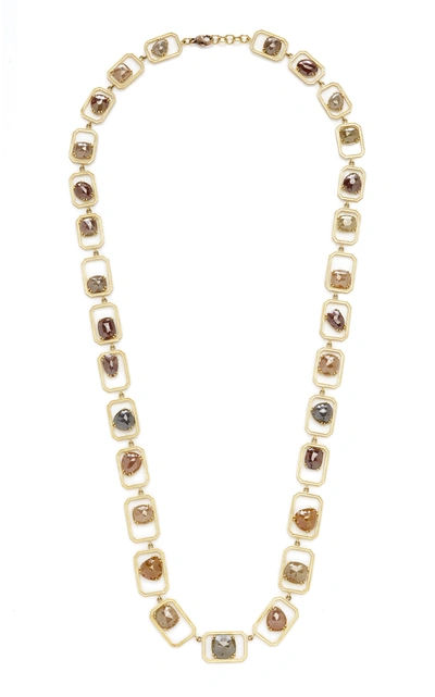 Shop Sylva & Cie Rough Diamond 18k Yellow Gold Necklace
