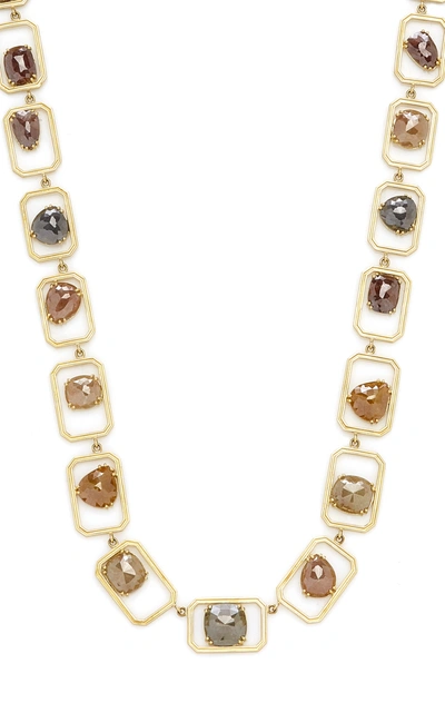 Shop Sylva & Cie Rough Diamond 18k Yellow Gold Necklace
