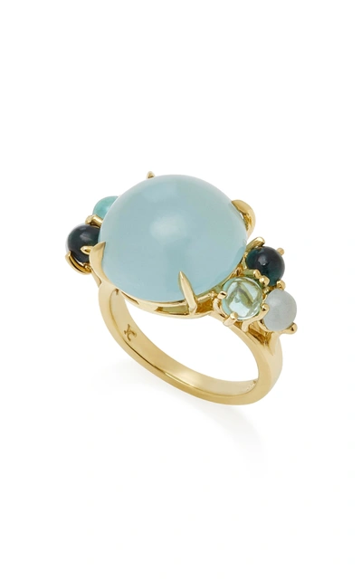 Shop Daria De Koning Women's Dagny 18k Yellow Gold Multi-stone Grande Ring In Blue