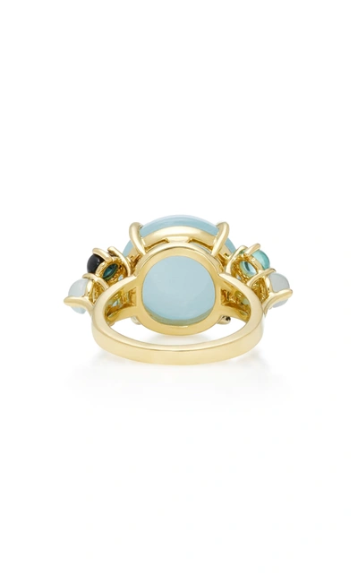 Shop Daria De Koning Women's Dagny 18k Yellow Gold Multi-stone Grande Ring In Blue