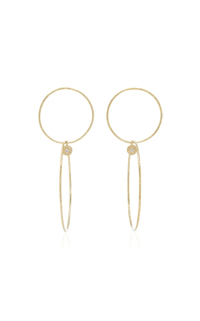 Shop Octavia Elizabeth Women's 18k Gold Diamond Hoop Earrings