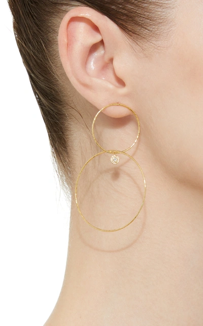 Shop Octavia Elizabeth Women's 18k Gold Diamond Hoop Earrings