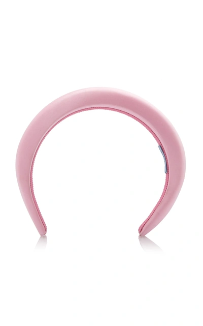 Shop Prada Women's Silk-satin Headband In Pink