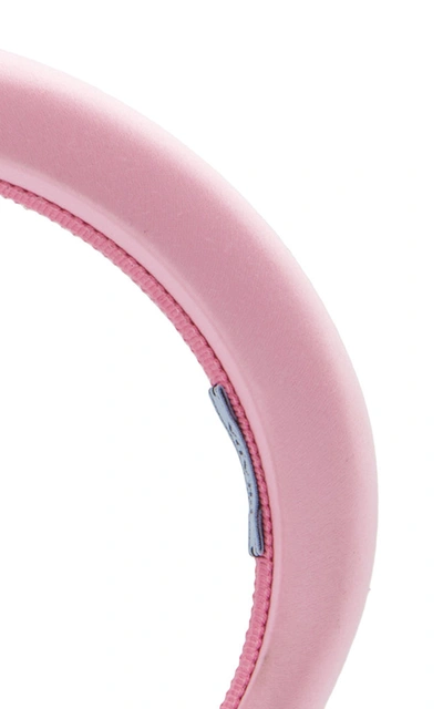 Shop Prada Women's Silk-satin Headband In Pink