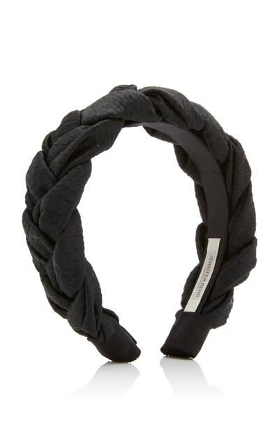 Shop Jennifer Behr Women's Lorelei Braided Hammered Silk Headband In Black