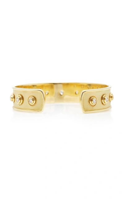 Shop Ashley Mccormick Women's Florentine 18k Gold Diamond Cuff