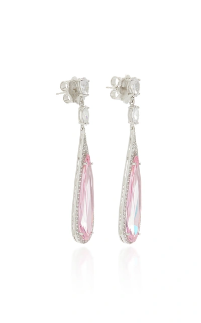 Shop Anabela Chan Women's Shard 18k White Gold Vermeil Diamond; Sapphire Earrings In Pink