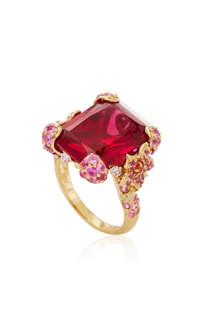 Shop Anabela Chan Ruby Cinderella Ring In Red