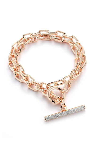 Shop Walters Faith Saxon 18k Rose Gold And Diamond Bracelet In Pink