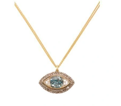 Shop Renee Lewis Third Eye Shake 18k Gold Diamond Necklace