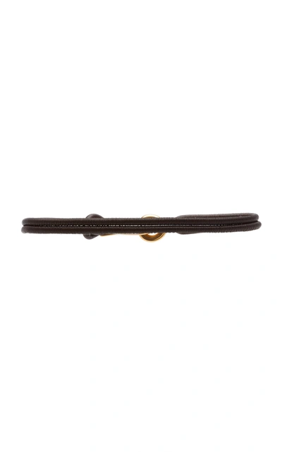 Shop Bottega Veneta Leather Rope Belt In Brown
