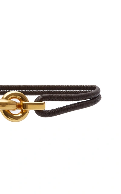 Shop Bottega Veneta Leather Rope Belt In Brown