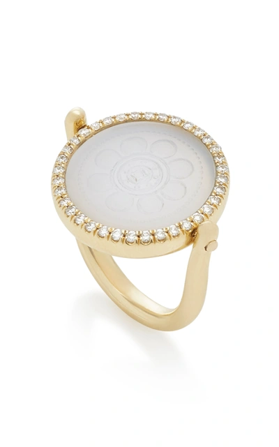 Shop Ashley Mccormick Women's Bespoke Diamond Flip Ring In Gold