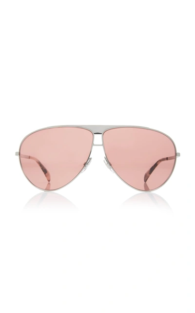 Shop Givenchy Metal Aviator Sunglasses In Brown