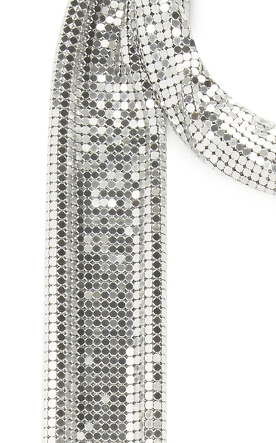 Shop Paco Rabanne Women's Fringe-trimmed Chainmail Neck Tie In Silver