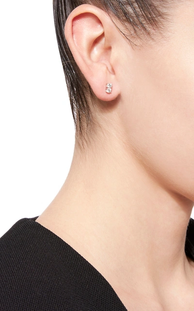 Shop Anita Ko Women's Two Dots Earrings In Silver
