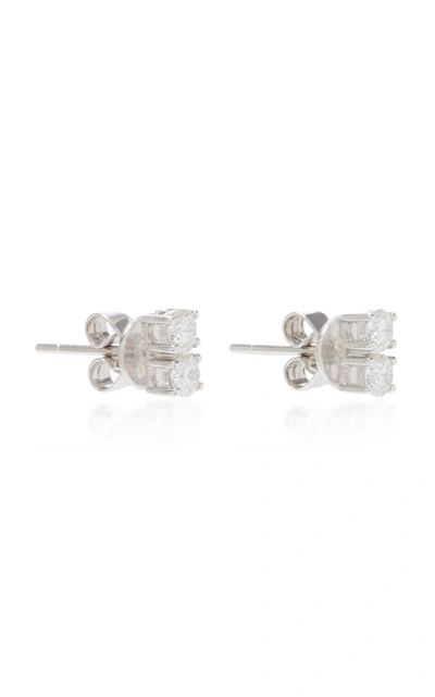 Shop Anita Ko Women's Two Dots Earrings In Silver