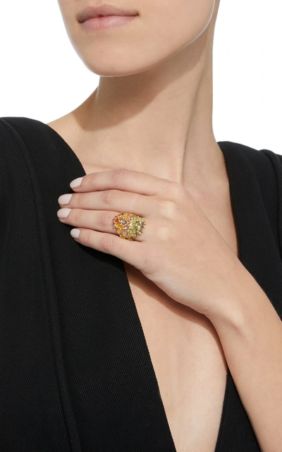 Shop Polly Wales One-of-a-kind Handira Shield Ring In Multi