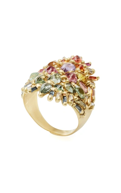Shop Polly Wales One-of-a-kind Handira Shield Ring In Multi