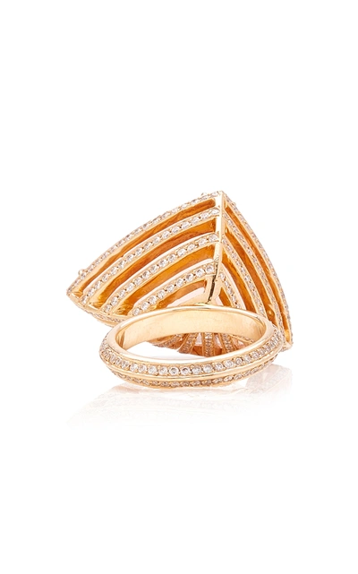 Shop Karma El Khalil Women's Morganite Rose-gold Ark Ring In Rose Gold
