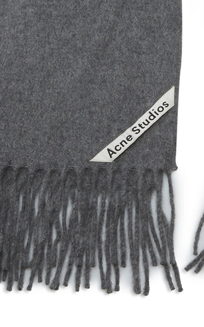 Shop Acne Studios Canada New Wool Scarf In Grey