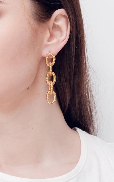 Shop Sylvia Toledano Women's Xl Links 22k Gold-plated Earrings