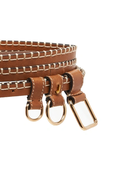 Shop Jacquemus Women's La Moisson Wrap-around Leather Belt In Brown
