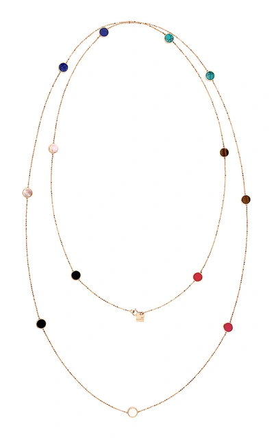 Shop Ginette Ny Ever 18k Rose Gold Multi-stone Necklace