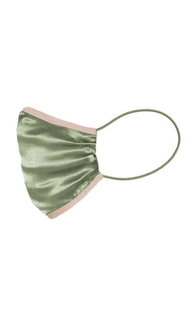 Shop Johanna Ortiz Women's Exclusive Kate Is Wearing Satin-lined Silk Charmeuse Face Mask In Green