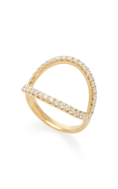 Anita Ko Arc 18k Gold Diamond Ring In Gold