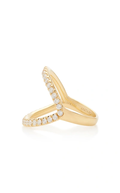 Anita Ko Arc 18k Gold Diamond Ring In Gold