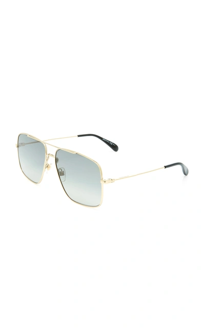 Shop Givenchy Metal Aviator Sunglasses In Grey