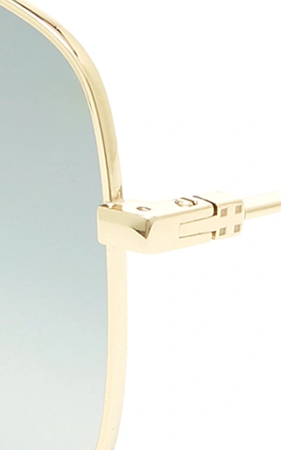 Shop Givenchy Metal Aviator Sunglasses In Grey