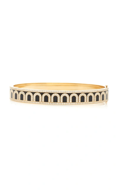 Shop Davidor Women's L'arc 18k Gold And Diamond Bracelet In Black