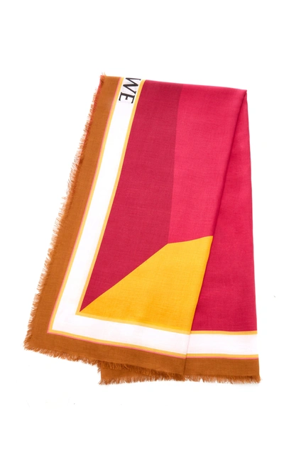 Shop Loewe Women's Puzzle Modal-cashmere Scarf In Pink