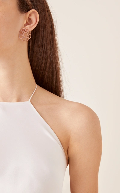 Shop Ralph Masri Women's 18k Rose Gold Sapphire Earrings In White