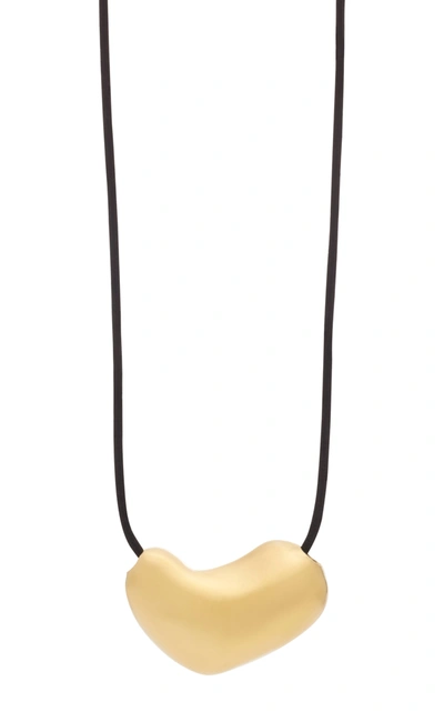 Shop Agmes Sculpted Heart Gold-vermeil Necklace