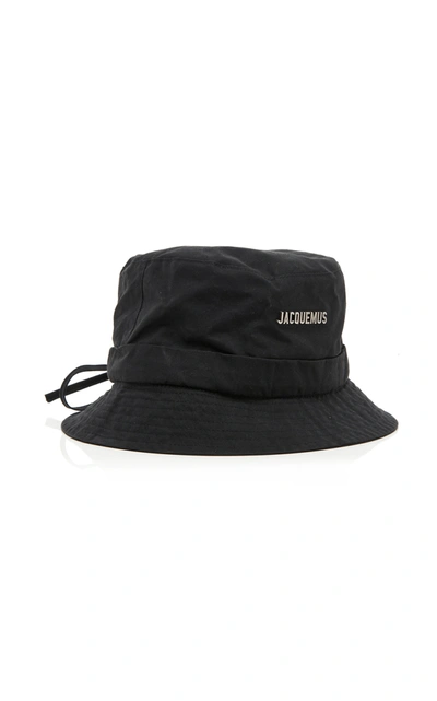Shop Jacquemus Le Bob Gadjo Cotton Bucket Hat In Black