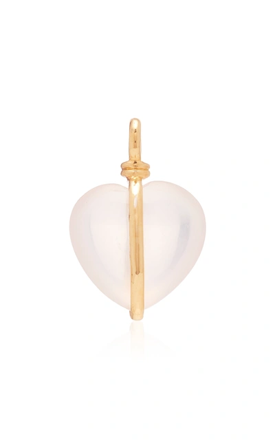 Shop Ashley Mccormick Women's Wrapped Heart 18k Gold And Diamond Necklace