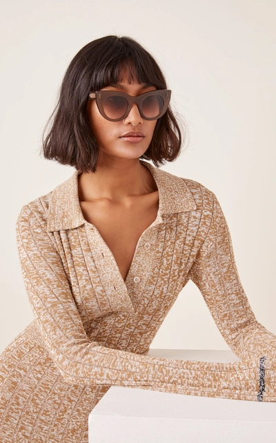 Shop Thierry Lasry Bluemoony Cat-eye Acetate Sunglasses In Brown