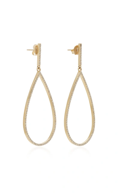 Shop Sheryl Lowe Women's 14k Gold And Diamond Earrings
