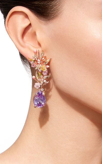 Shop Anabela Chan M'o Exclusive: Posie Lilac Earrings In Purple