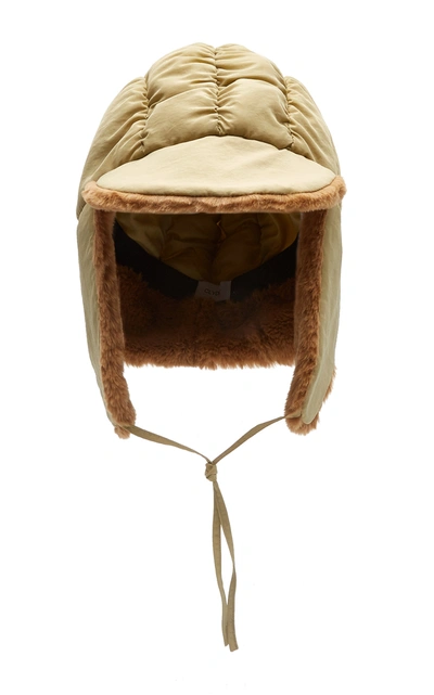 Shop Clyde Women's Yukon Faux Fur-lined Shell Trapper Hat In Black,neutral