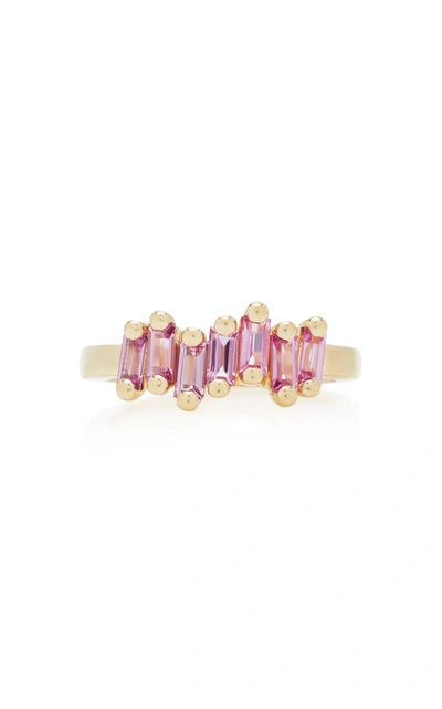 Suzanne Kalan 18k Yellow-gold And Pink Sapphire Ring In Pink