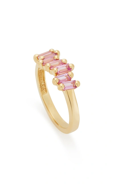 Suzanne Kalan 18k Yellow-gold And Pink Sapphire Ring In Pink